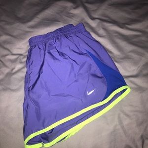 Purple Nike shorts